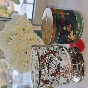 Bath & Body Works 3-wick Candle & Holder Set  ( Fresh Balsam)